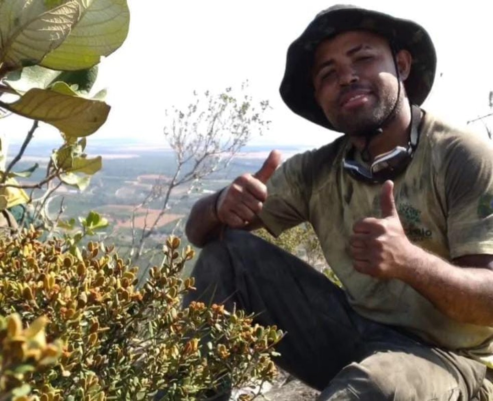 Foto do brigadista florestal da ICMBio Uellinton Lopes. — Foto: redes sociais/reprodução