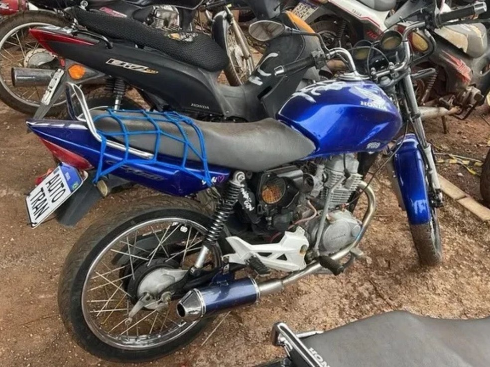 Moto que está disponível no leilão. — Foto: Divulgação.