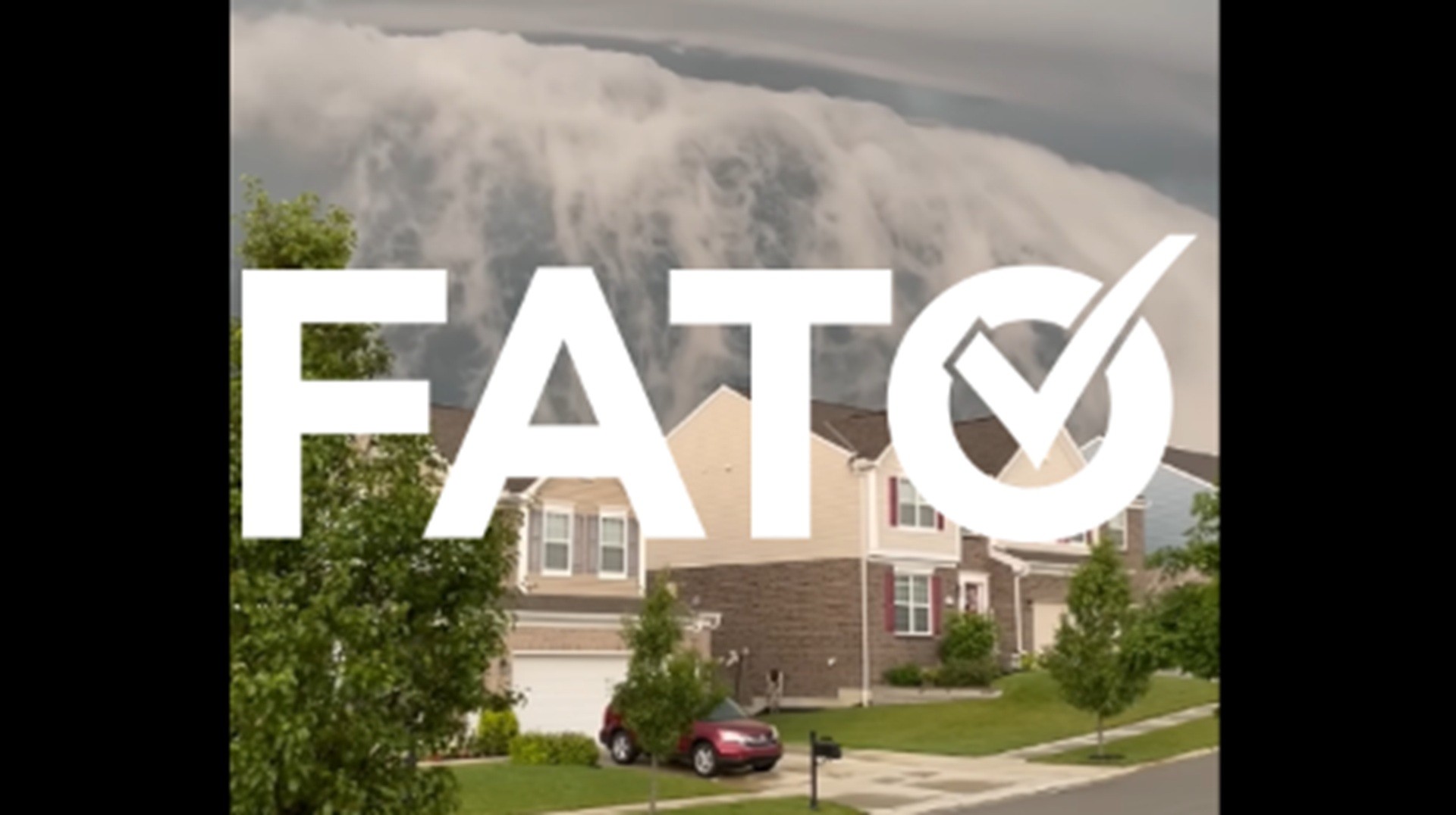 É #FATO vídeo que mostra 'tsunami' de nuvens escuras acima de casas nos Estados Unidos