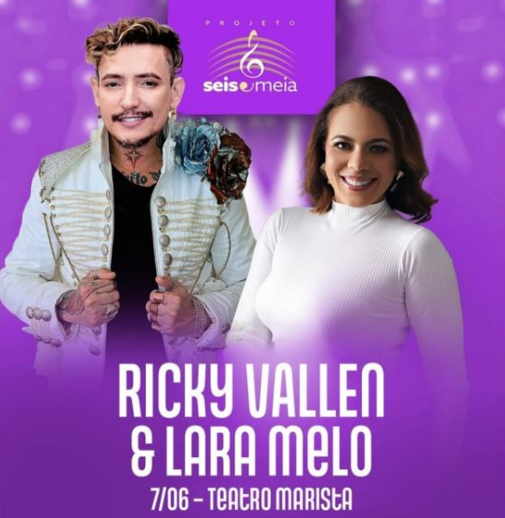 A voz marcante de Lara Melo se encontra com Ricky Vallen — Foto: Reprodução