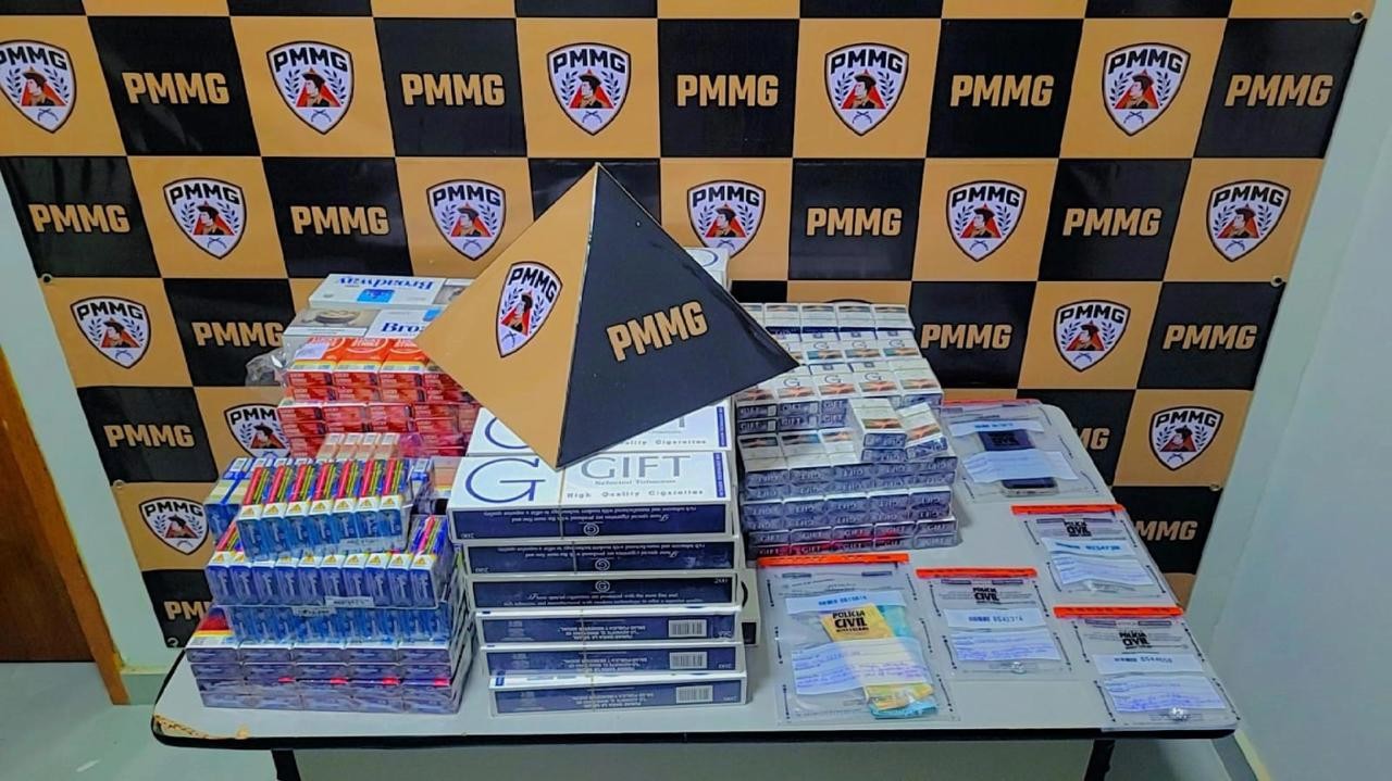 Jovem é preso com mais de 800 maços de cigarros estrangeiros e drogas em Cuparaque