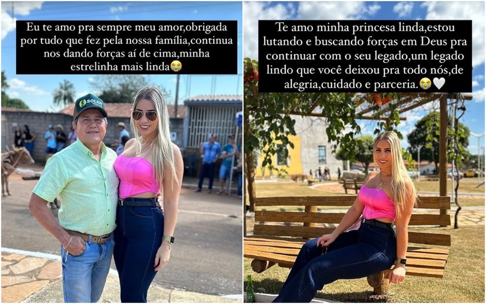 Homenagem publicada por Osvaldo Tome  esposa, Erica Tavares Bueno, que morreu em um acidente em Itauu   Foto: Reproduo/Redes Sociais