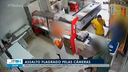 Polícia procura homem que foi flagrado ao assaltar açougue em Colinas do Tocantins