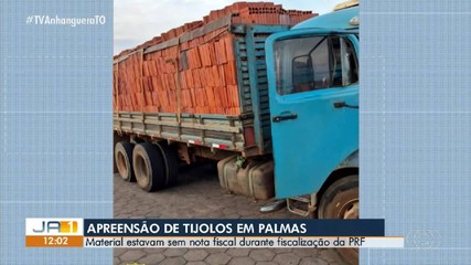 Carga de tijolos sem nota fiscal é apreendida na BR-010