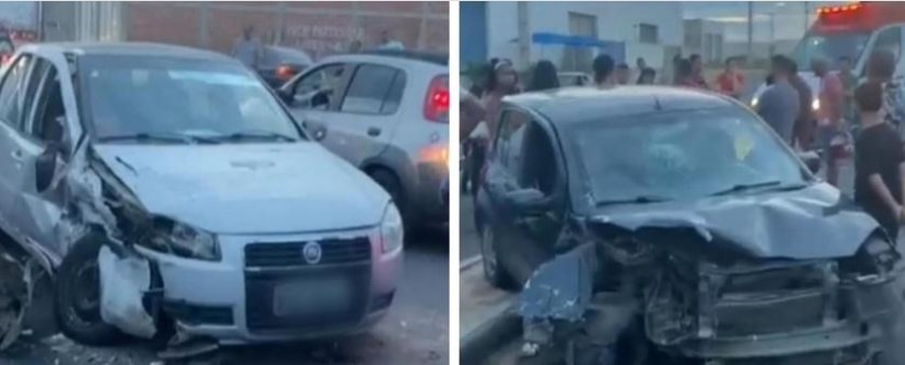 Três veículos se envolvem em acidente de trânsito na Avenida Transnordestina em Petrolina 