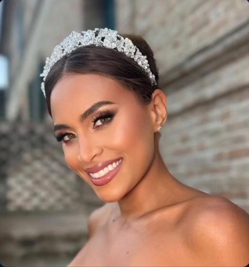 Modelo baiana venceu o concurso de Miss da Itália — Foto: Reprodução/Redes Sociais