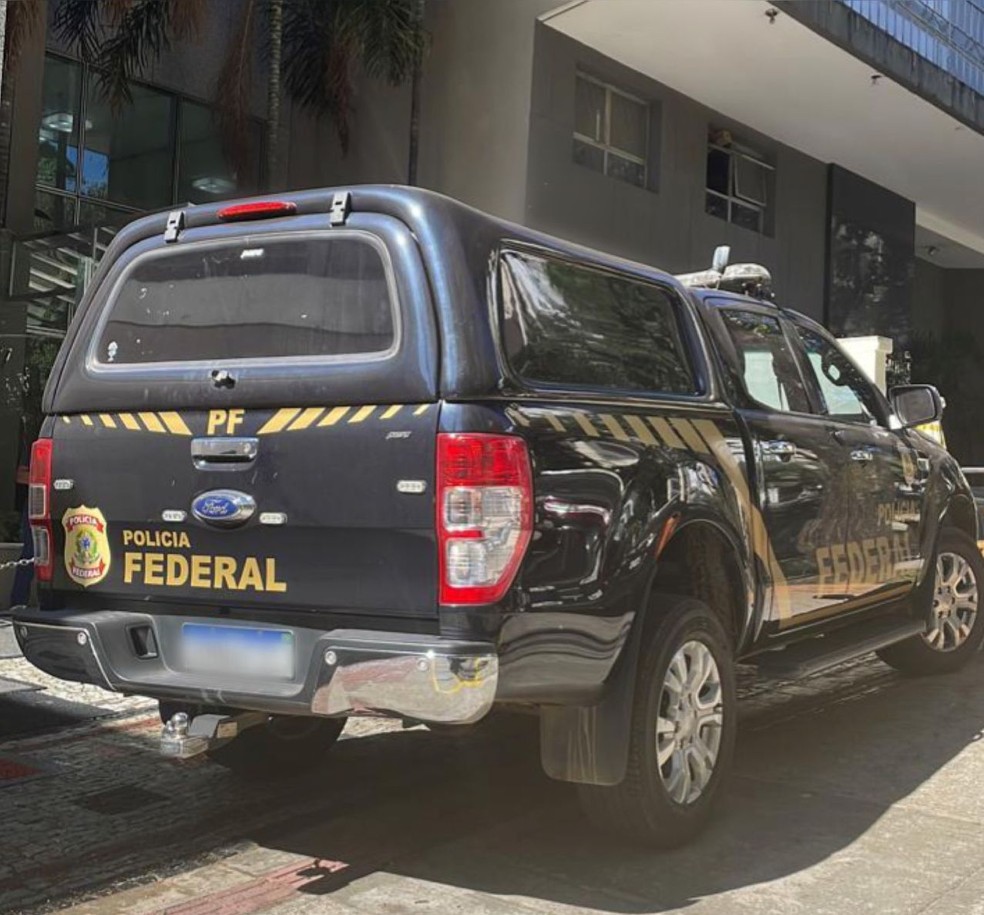 Viatura da Polícia Federal na 'Operação Seguro Fake' em Belo Horizonte — Foto: Polícia Federal/Divulgação