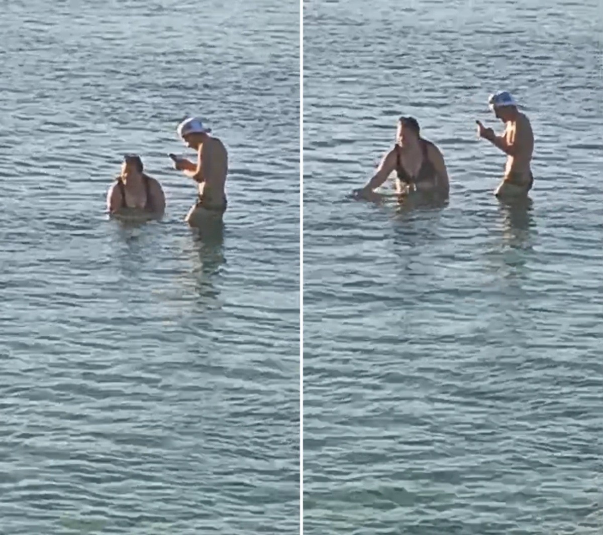 Mulher é flagrada segurando tartaruga marinha para tirar foto em praia de Cabo Frio