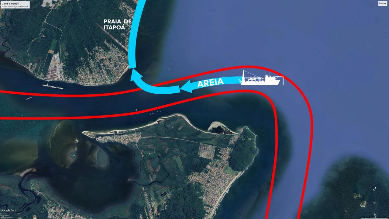 Obra inédita no Brasil vai usar areia removida de canal para alargar praia em SC; entenda