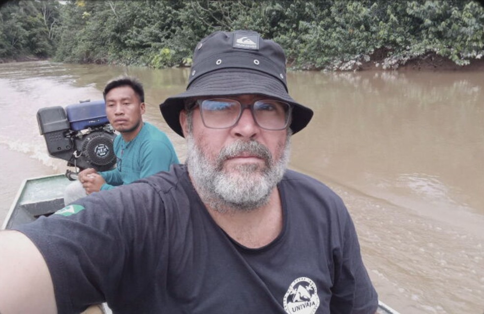 Imagem mostra Bruno em jornada ao Vale do Javari — Foto: Reprodução/Globoplay