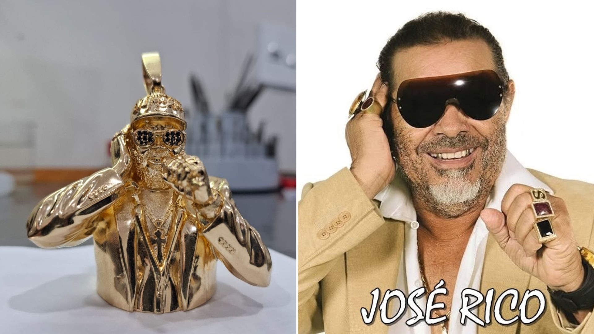 'Emblemático' — Joalheiro faz pingente do Zé Rico em ouro 18k e diamantes para César Menotti