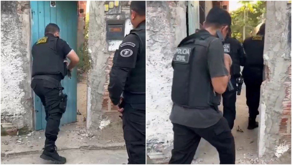Polícia Civil realizou operação para capturar suspeitos de homicídios e outros crimes na cidade de Itaitinga — Foto: Reprodução