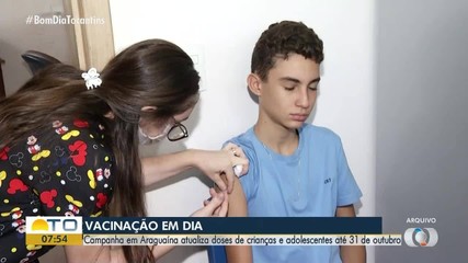 Campanha de multivacinação atualiza vacinas de crianças e adolescentes em Araguaína