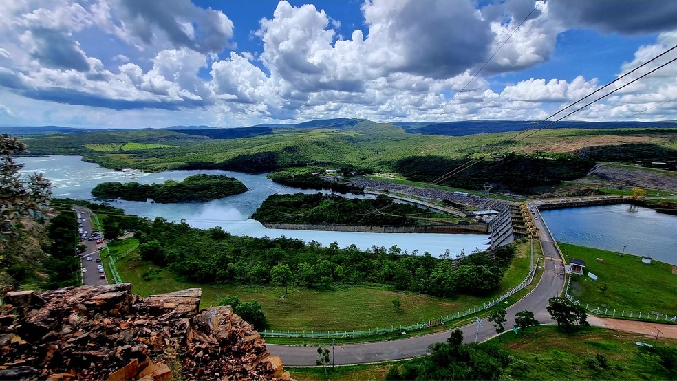 Hidrelétrica de Furnas, em São José da Barra — Foto: Hélder Almeida