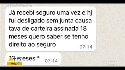 Advogado tira dúvidas dos telespectadores sobre seguro-desemprego