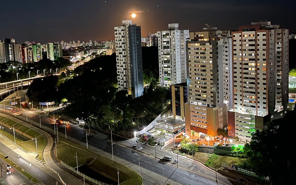 Salvador vista pelo bairro Cidade Jardim — Foto: Silvya Vieira/Arquivo Pessoal