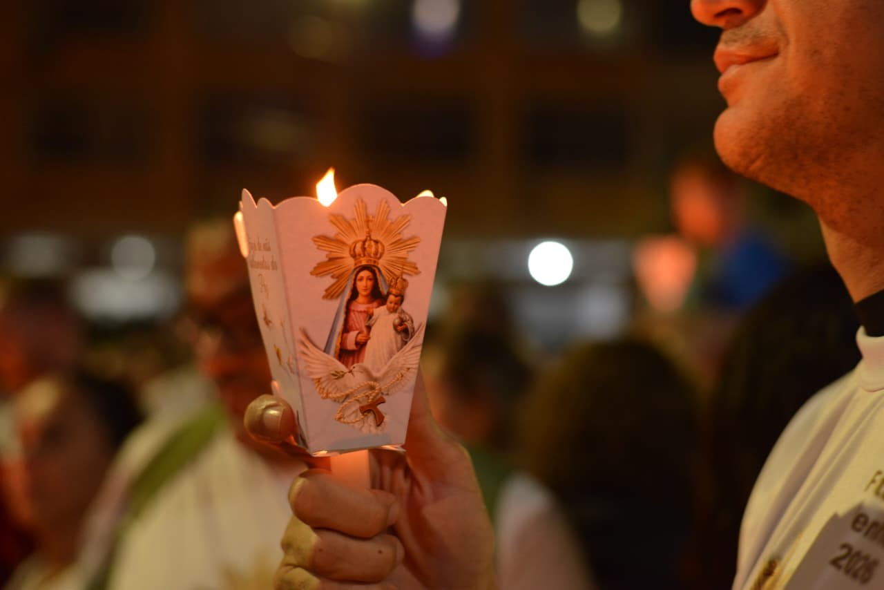 Romaria dos Homens atrai 1,2 milhão de fiéis durante Festa da Penha 2026, no Espírito Santo — Foto: Comunicação Festa da Penha 2026