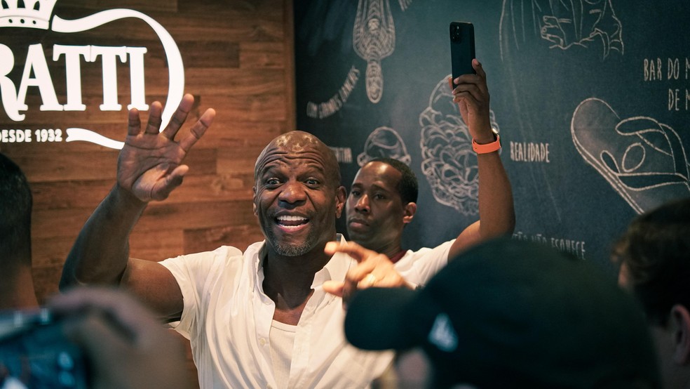Terry Crews no Mercadão de SP — Foto: Divulgação/Mercado SP