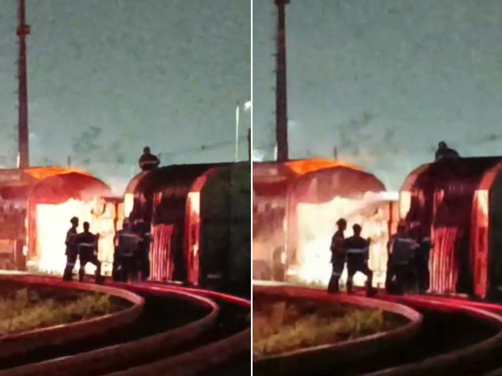 Terceiro ataque em 4 dias: criminosos incendeiam vagão de trem na Baixada Santista