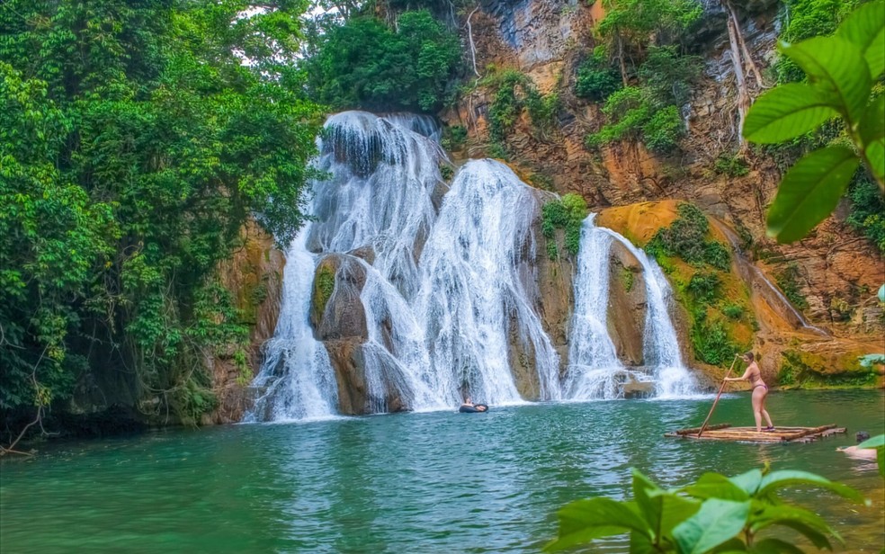 Cachoeira na região Paraísos do Cerrado, em Goiás — Foto: Divulgação/Governo de Goiás
