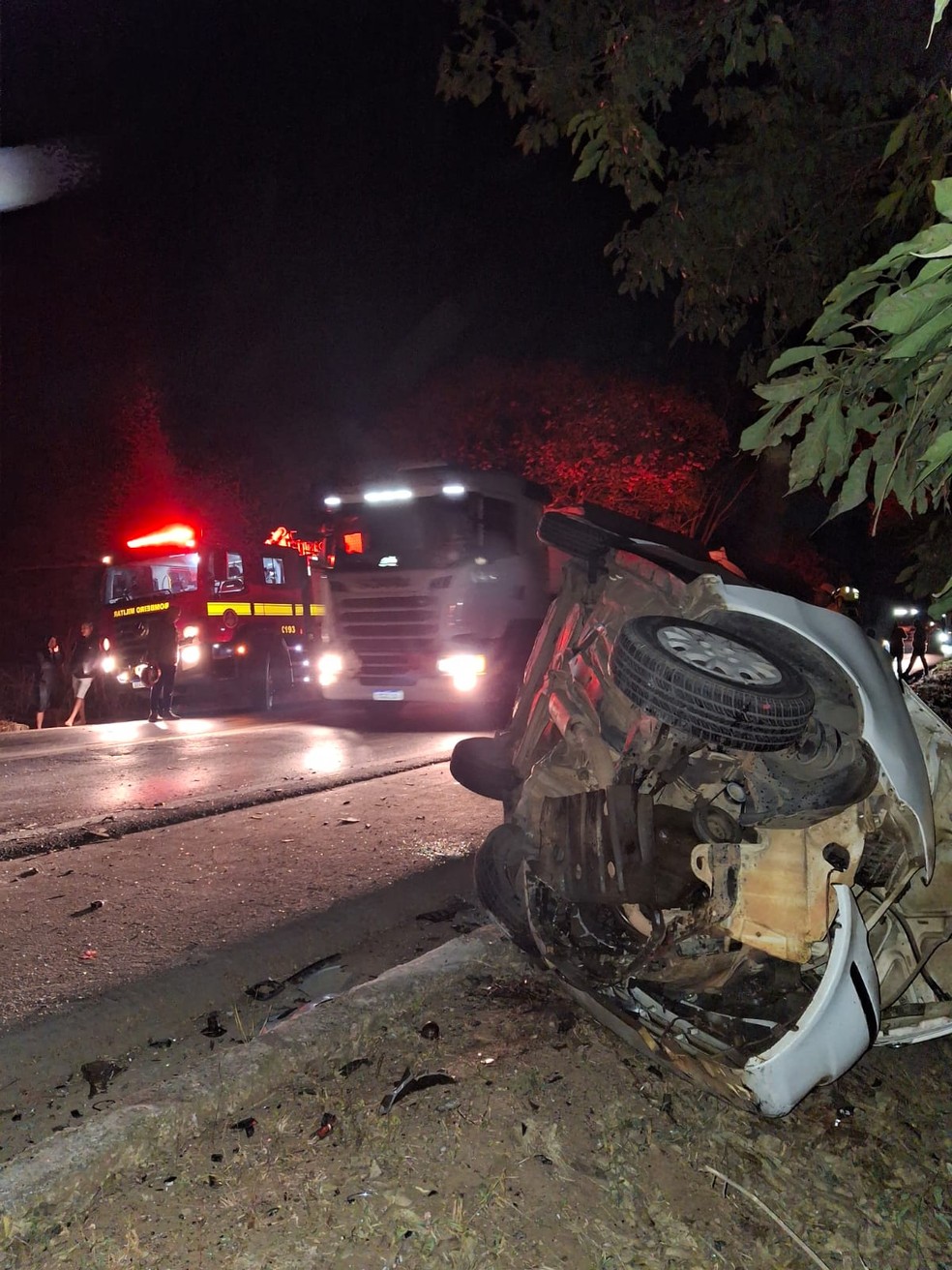 Local do acidente — Foto: Corpo de Bombeiros