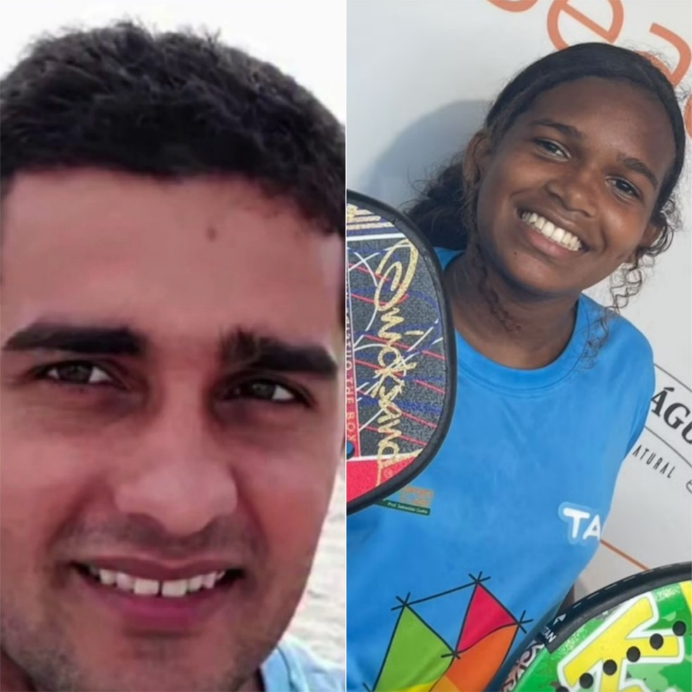 Pedreiro e ex-vizinho de Maria Fernanda (foto à direita) foi condenado pelo crime — Foto: Reprodução