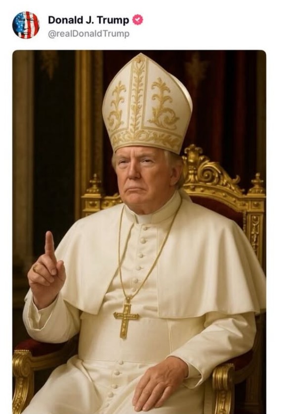Casa Branca reposta 'foto' de Trump vestido como papa; seguidores apontam desrespeito à religião católica