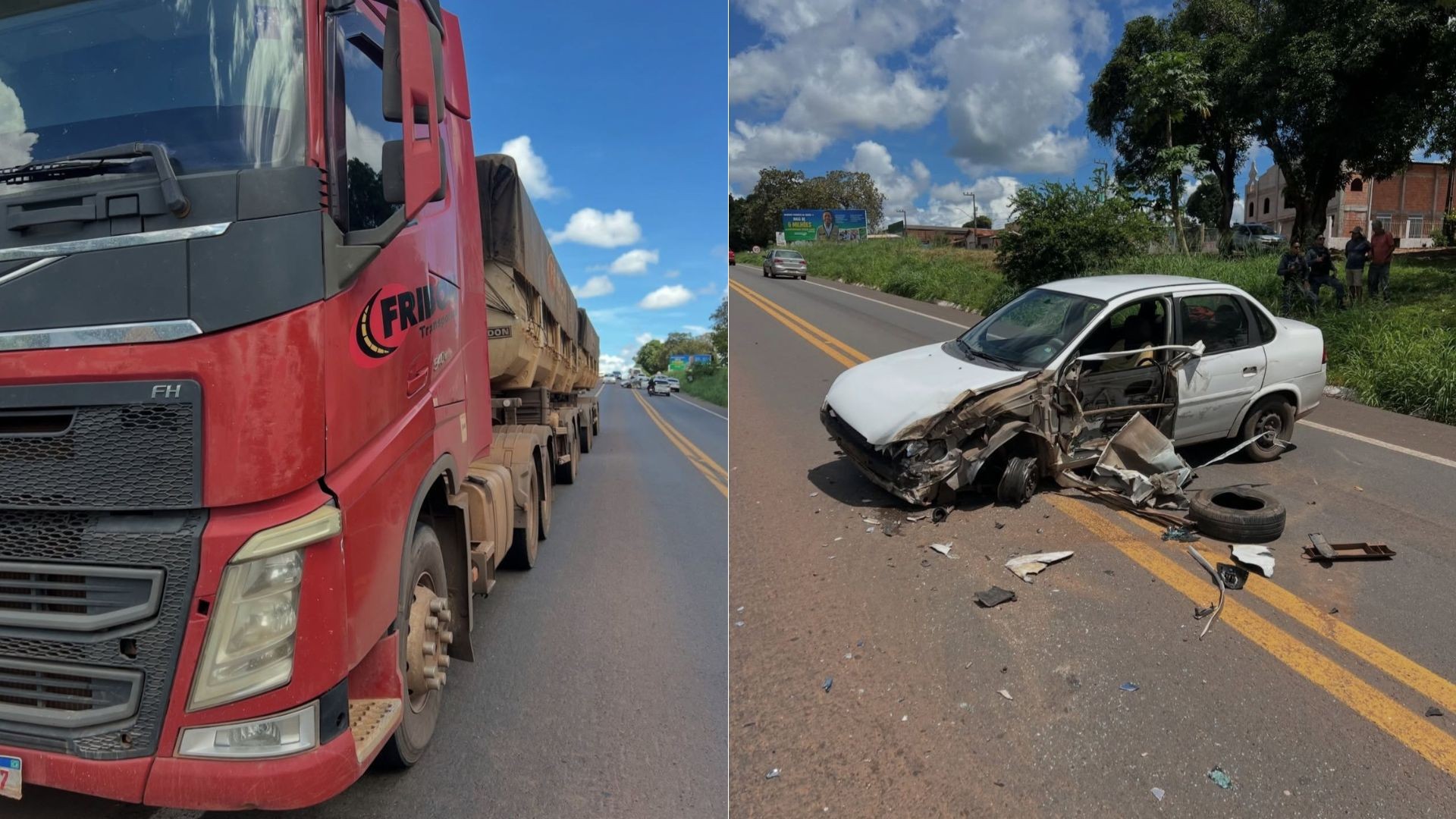 Motorista passa mal, perde controle do carro e bate em caminhão na BR-010, no MA 