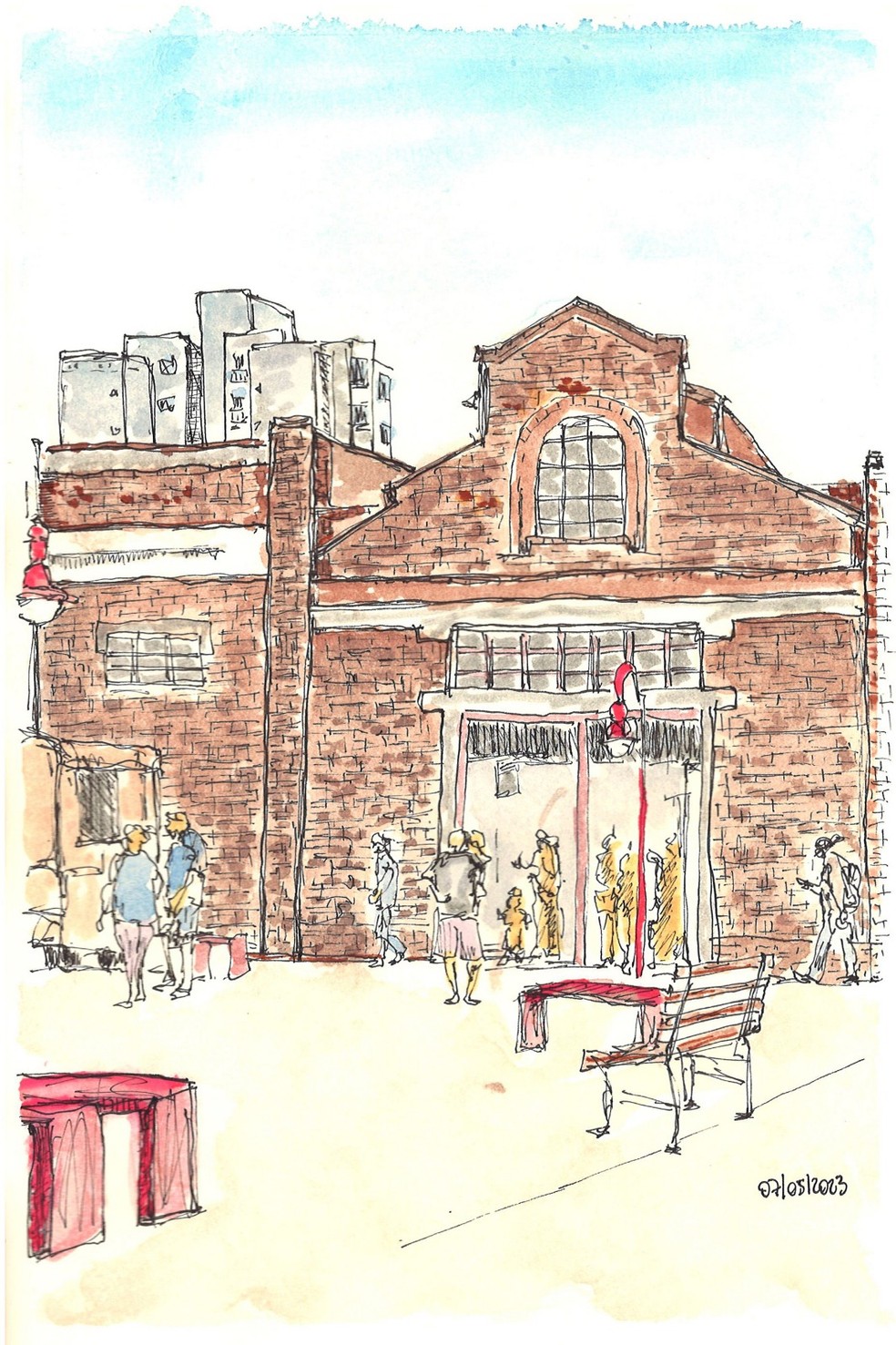 Inspirada no movimento Urban Sketchers, exposição 'retraça