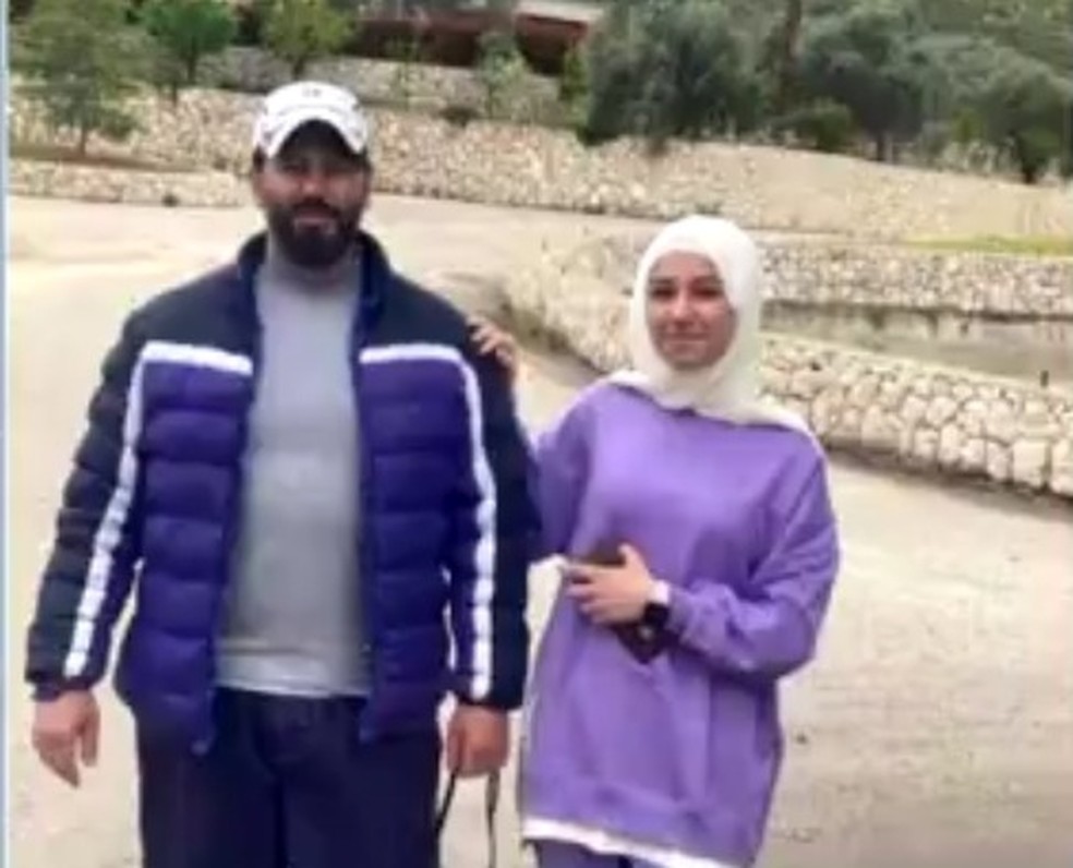Mirna Raef Nasser, brasileira de 16 anos, e o pai Raef Hussein Nassser, libanês, foram mortos em 23 de setembro — Foto: Arquivo Pessoal/Divulgação