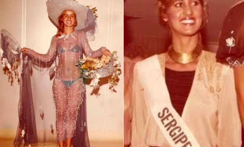 Ana Paula Mendes Rollemberg foi miss Sergipe e Simpatia no ano de 83 — Foto: Arquivo Gladston Santos