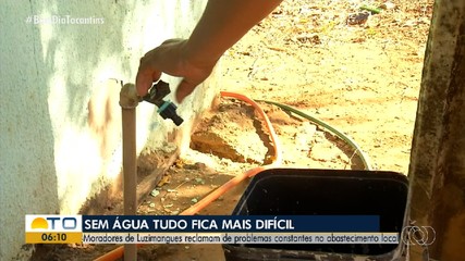 Em Luzimangues, moradores de três setores reclamam da falta de água