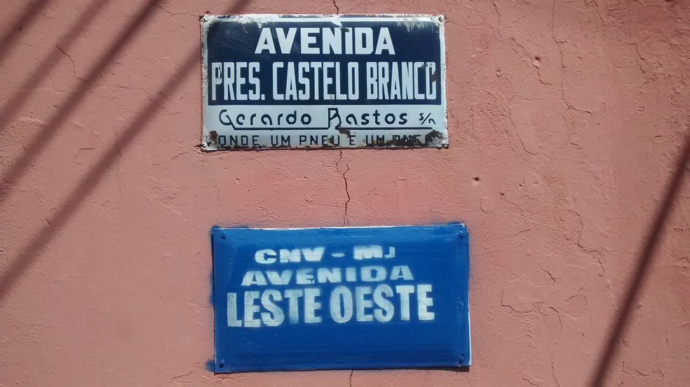 Intervenções de 'rebatismo social' alteraram nomes de ruas de presidente do período militar — Foto: Coletivo Aparecidos Políticos/Divulgação