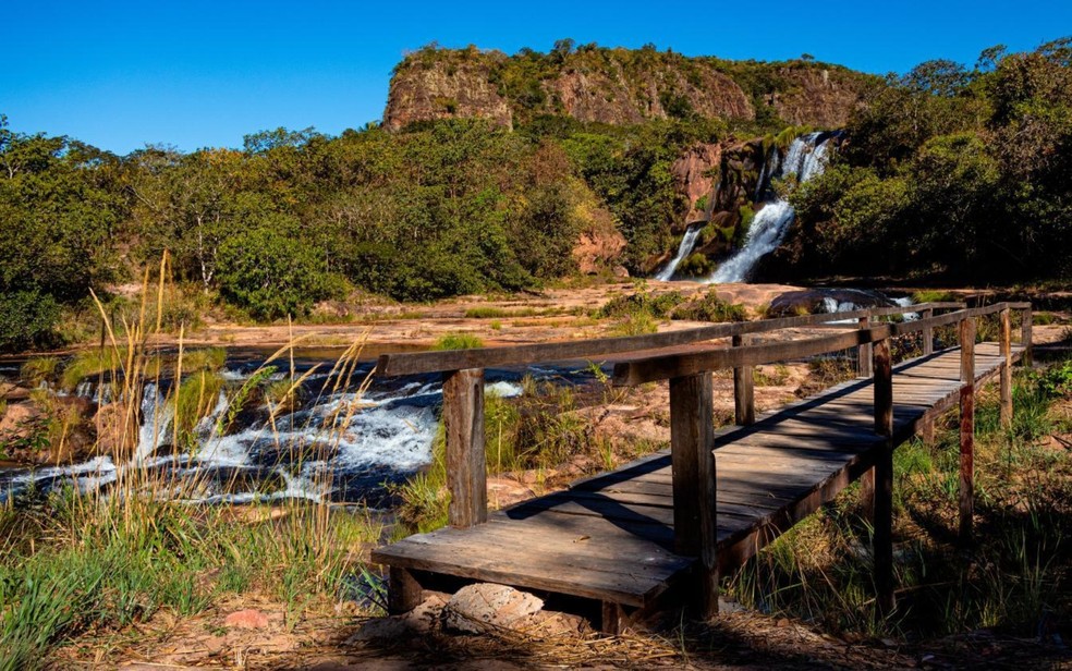 Cachoeira do Cervo, em Gois  Foto: Reproduo/Prefeitura de Parana