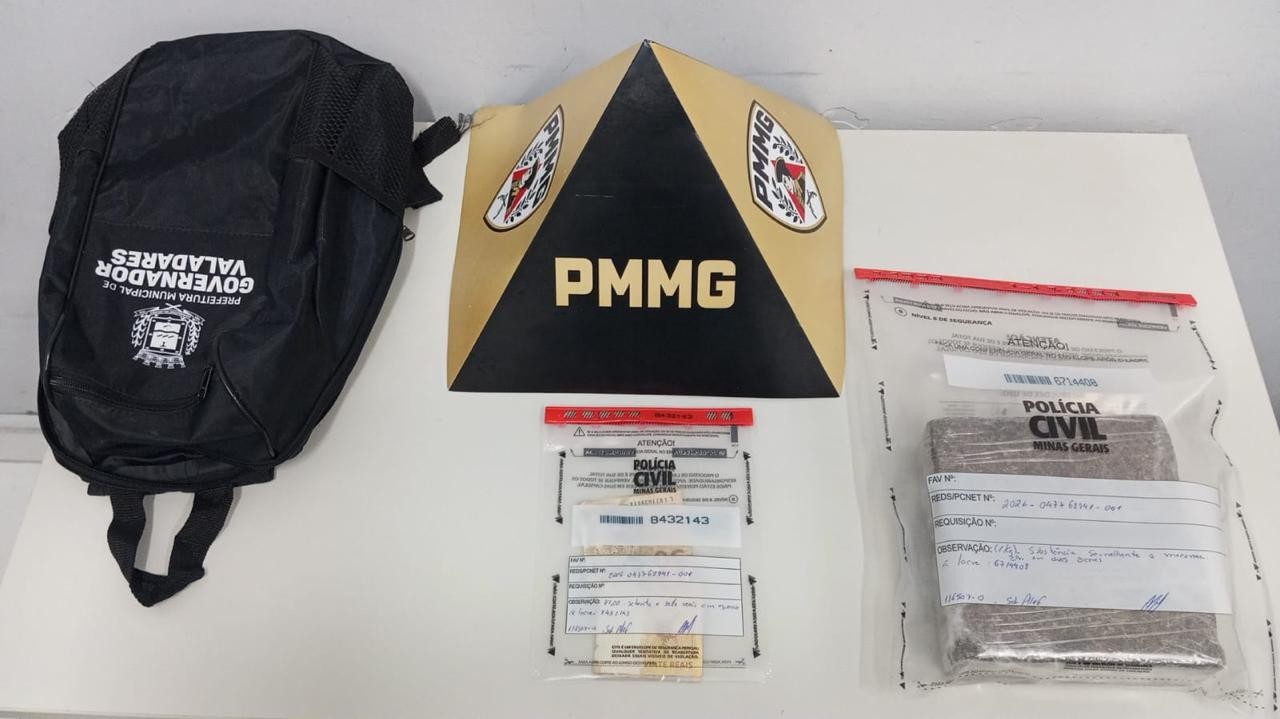 Drogas são encontradas em mochila escolar em Governador Valadares; adolescente é apreendido