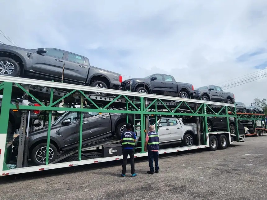 Caminhonetes avaliadas em R$ 7 milhões são apreendidas pela Sefa no Pará