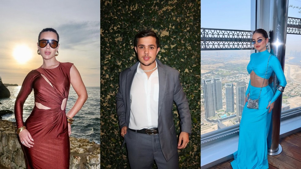 Janisson Moura, Milena Peixoto e Victória Oliveira, influencers presos no Ceará. — Foto: Redes sociais/Reprodução