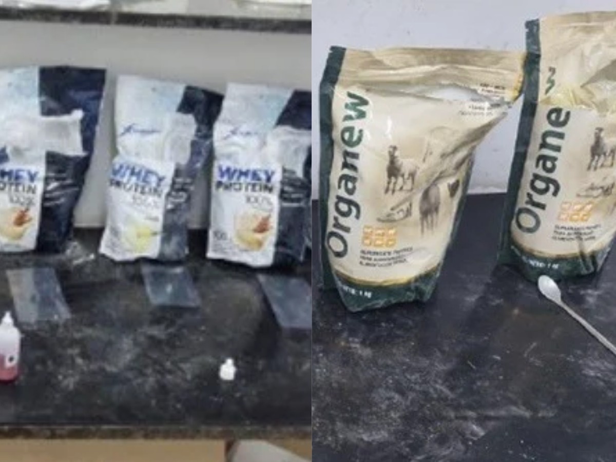 PF apreende cocaína enviada de RO escondida em embalagens de whey protein