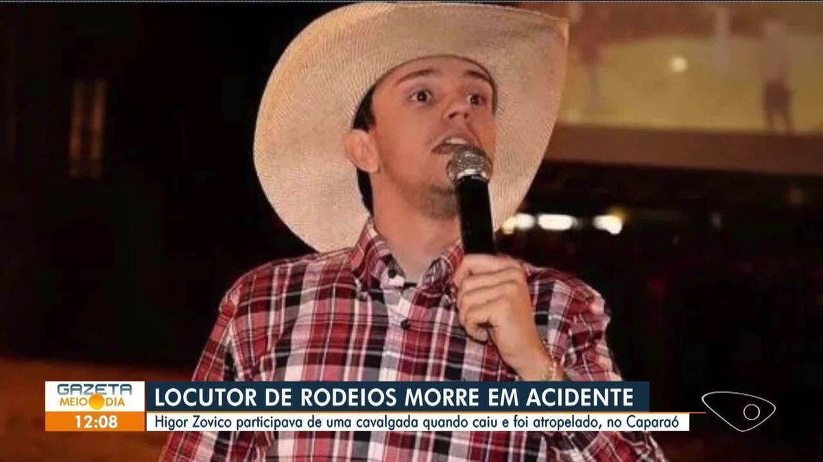 Locutor de rodeio cai durante cavalgada, é atropelado logo em seguida e  morre, no ES | Sul do ES | G1