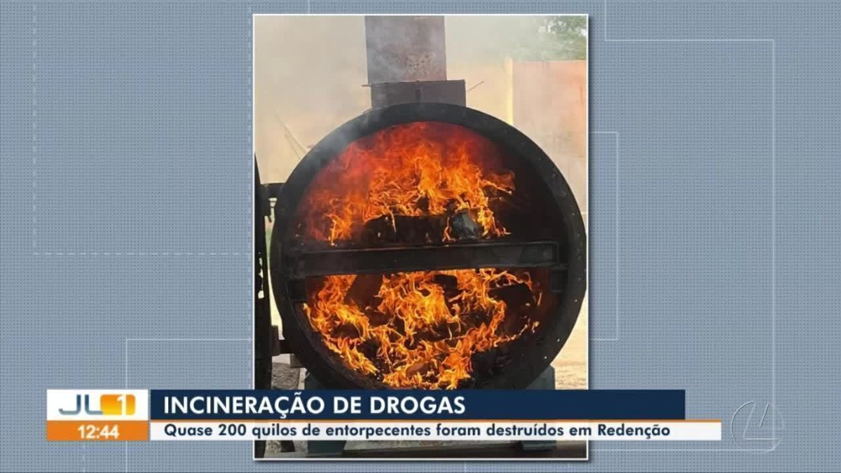 Em Redenção, sul do Pará, 200 quilos de drogas são incineradas pela polícia