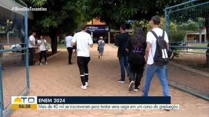 Mais de 40 mil pessoas se inscreveram para o Enem 2024 no Tocantins