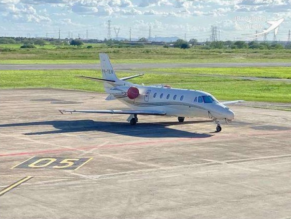 Avião da Balada Eventos e Produções, de Gusttavo Lima — Foto: Reprodução