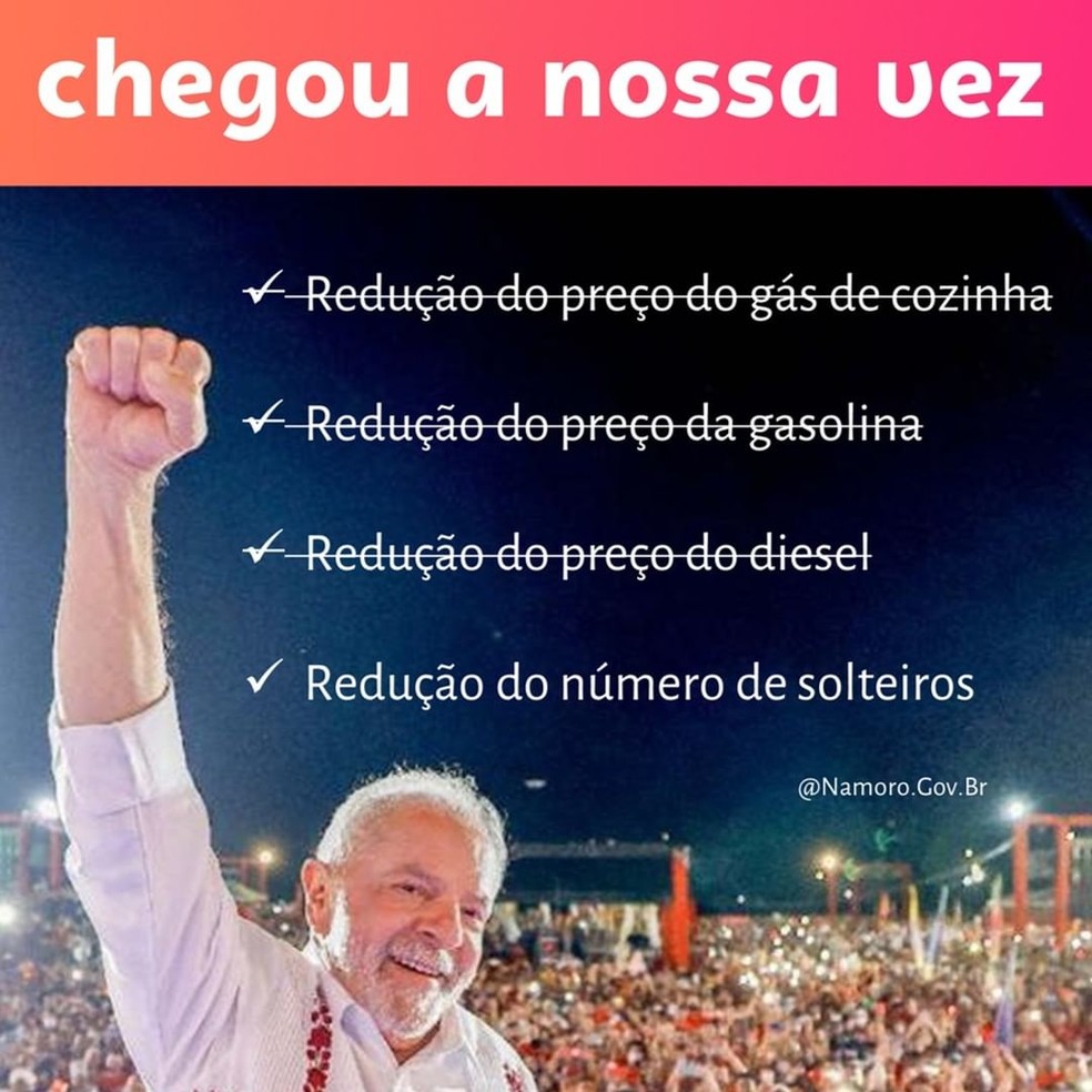Solteiros cobram Ministéro do Amor — Foto: Reprodução