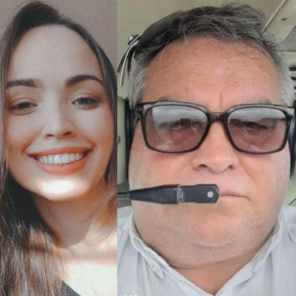 Amélia Cristina Rocha Marques e o piloto do avião, Valdir Roney de Souza Mendes, seguem internados — Foto: Reprodução
