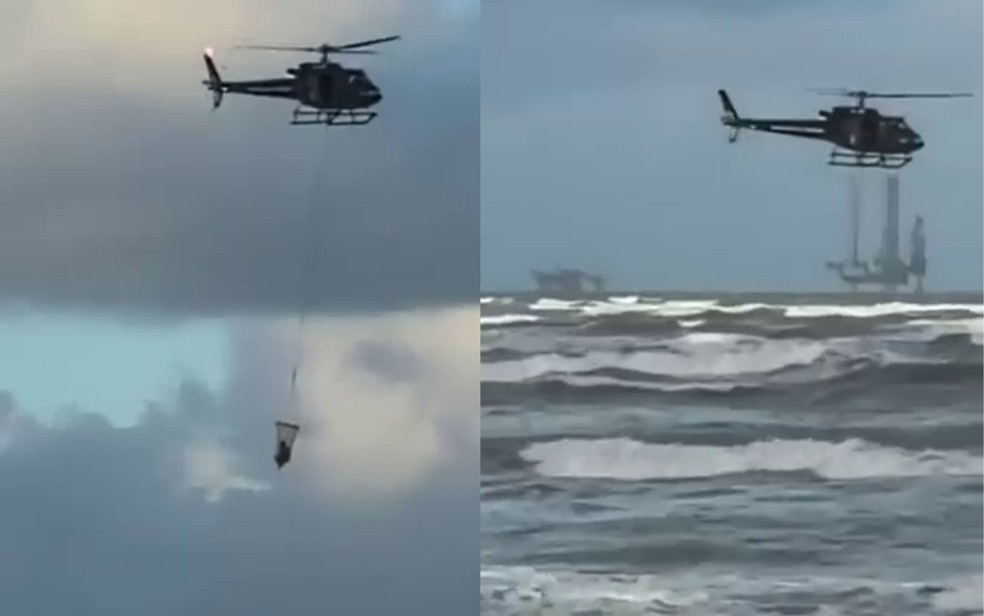 Homem é resgatado em alto-mar em Sergipe — Foto: Arquivo pessoal