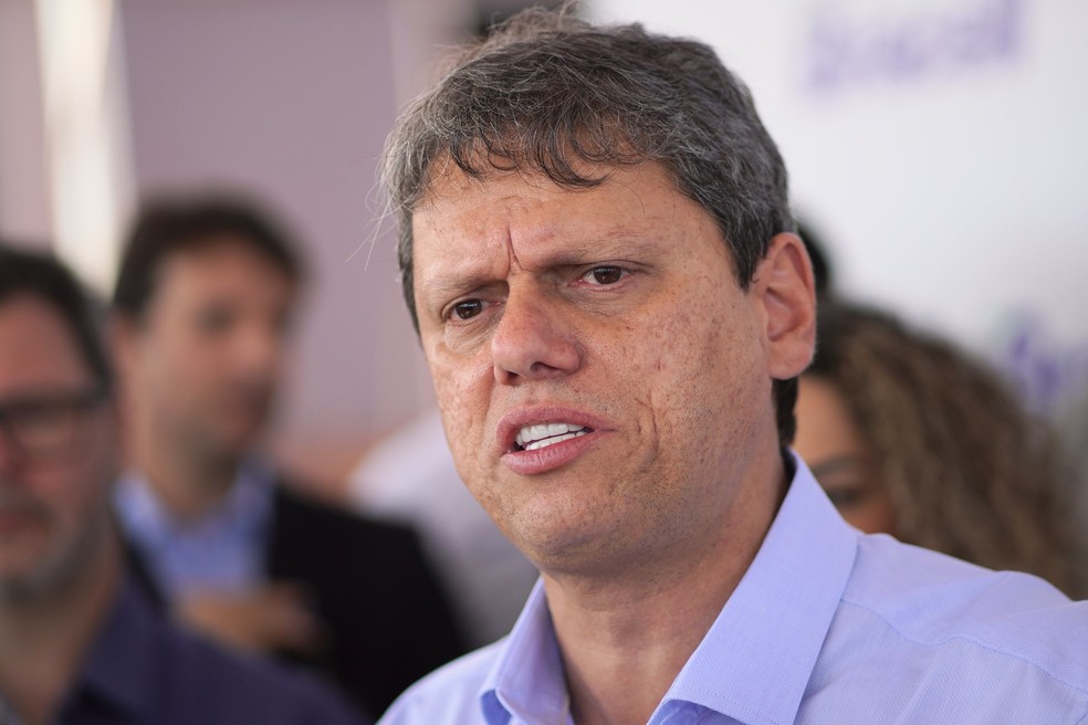 O governador do estado de São Paulo, Tarcísio de Freitas  — Foto: Ciete Silvério/GESP