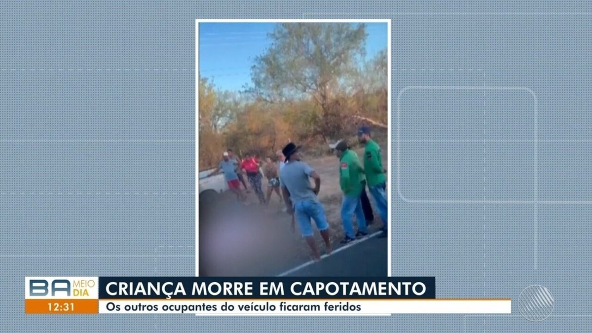 Menina de 10 anos morre após caminhonete capotar no norte da Bahia