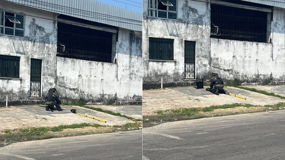 Grupo Marte detona artefato em Manaus — Foto: PMAM