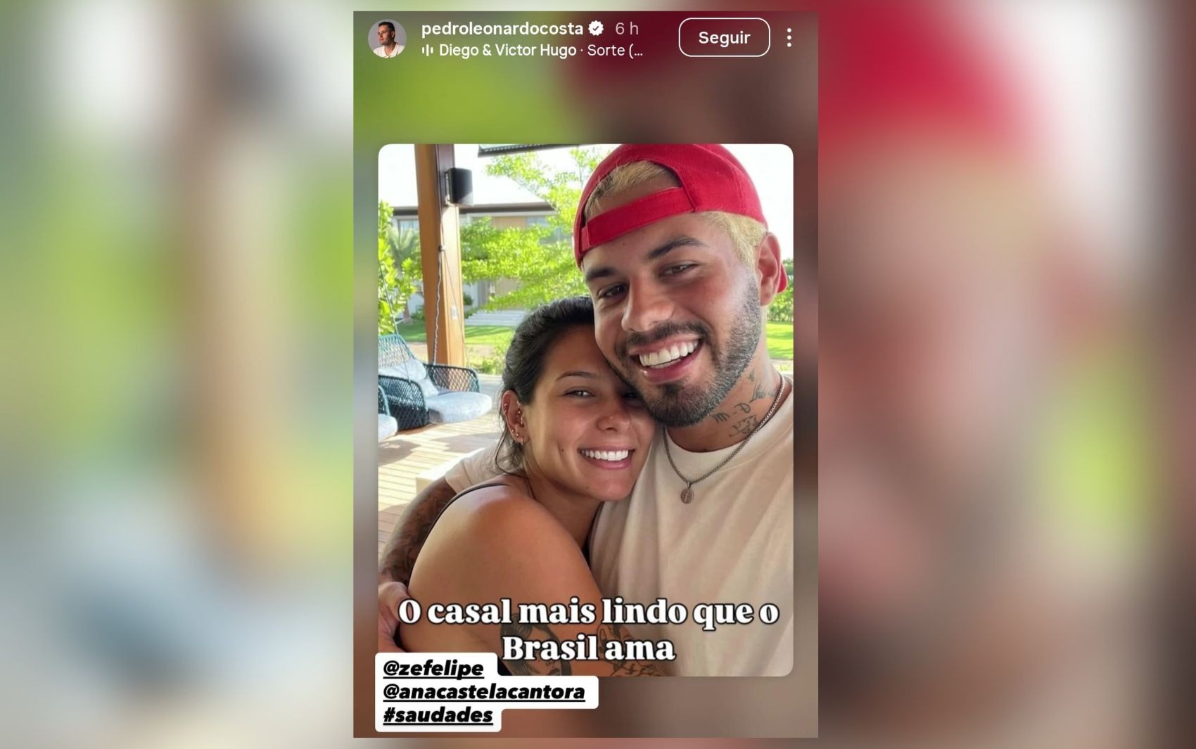 Irmão de Zé Felipe posta foto do cantor com Ana Castela e define: 'O casal mais lindo que o Brasil ama' 