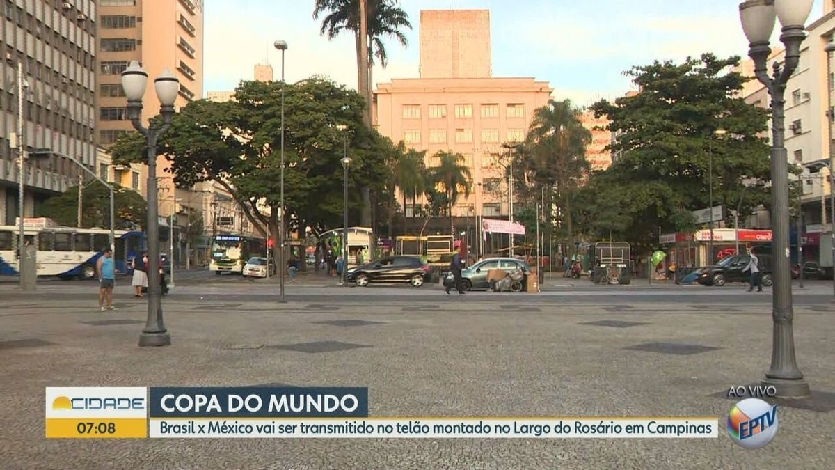 Centro de Campinas terá telão e food trucks nos jogos da Copa do Mundo